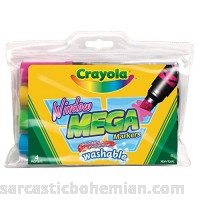 Crayola Washable Window Mega Markers 4 Pkg-Blue Pink Yellow Green